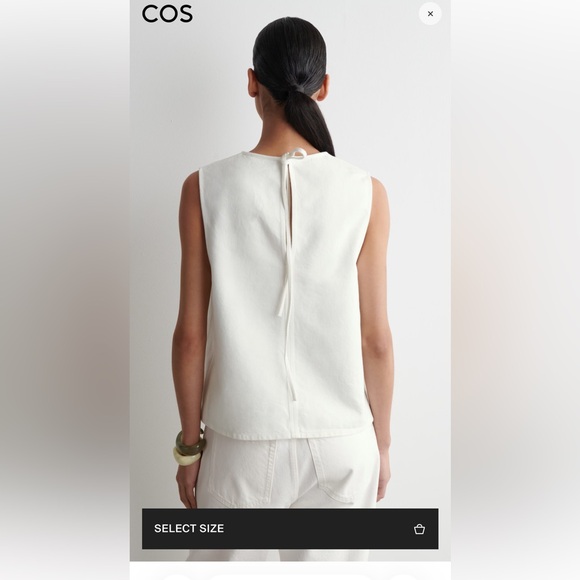 COS SLEEVELESS DENIM TOP - Picture 4 of 8